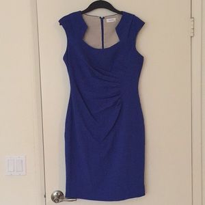 Cobalt Blue Calvin Klein Cocktail Dress Size 10